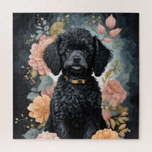 Cute Baby Animals Cute Black Poodle Puppy Jigsaw Puzzle