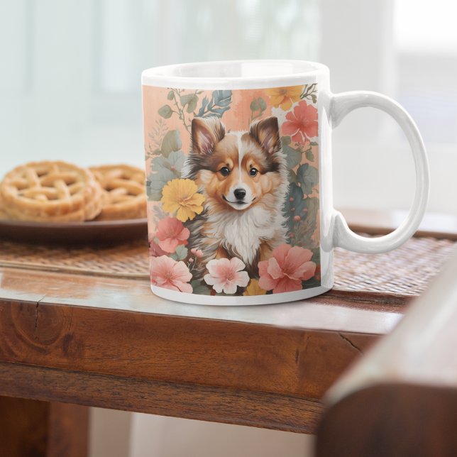Cute Baby Animals | Cute Shetland Sheepdog Puppy Coffee Mug (Creator Uploaded)