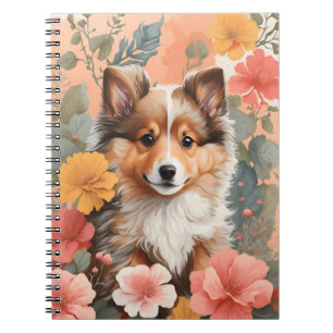 Cute Baby Animals Cute Shetland Sheepdog Puppy Notebook