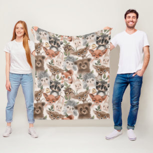 Cute Baby Animals  Fleece Blanket