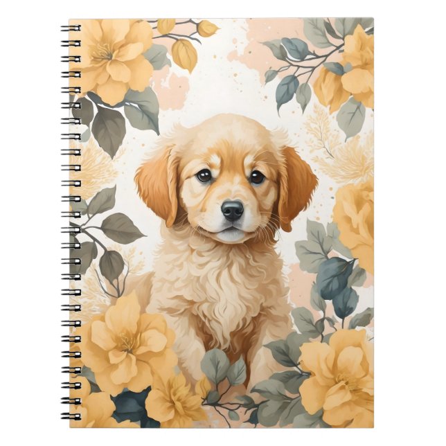 Cute Baby Animals | Golden Retriever Puppy  Notebook (Front)
