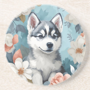 Cute Baby Animals   Husky Puppy  Coaster
