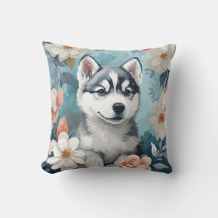 Cute Baby Animals   Husky Puppy  Cushion