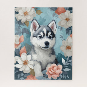 Cute Baby Animals   Husky Puppy  Jigsaw Puzzle