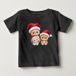 Cute Baby Animals in Christmas Wonderland Art T-Shirt