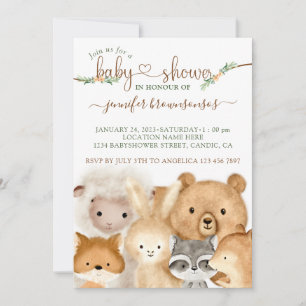 Cute Baby Animals Invitation