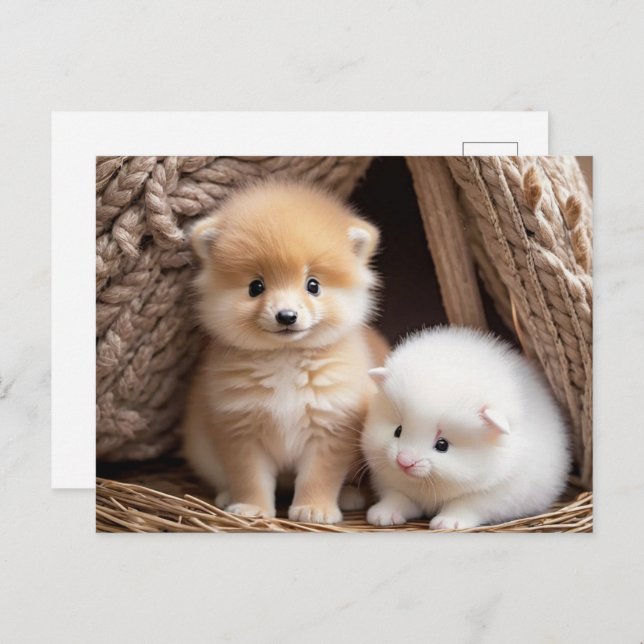 Cute Baby Animals, Postcrossing Postcard (Front/Back)