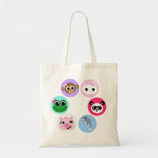 Cute Baby Animals Tote Bag (Front)