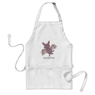 Cute baby bat flying cartoon illustration standard apron