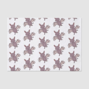 Cute baby bat flying cartoon illustration tissue paper