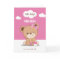 Cute Baby Bear Baby Shower Card for Girl