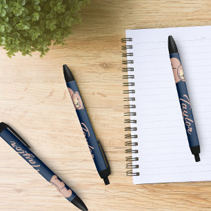 Cute Baby Bear Cub Personalised Black Ink Pen