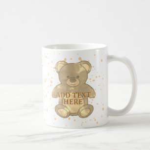 Cute Baby Bear In Custom Text Coffee Mug