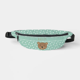 Cute baby bear modern blue bum bags