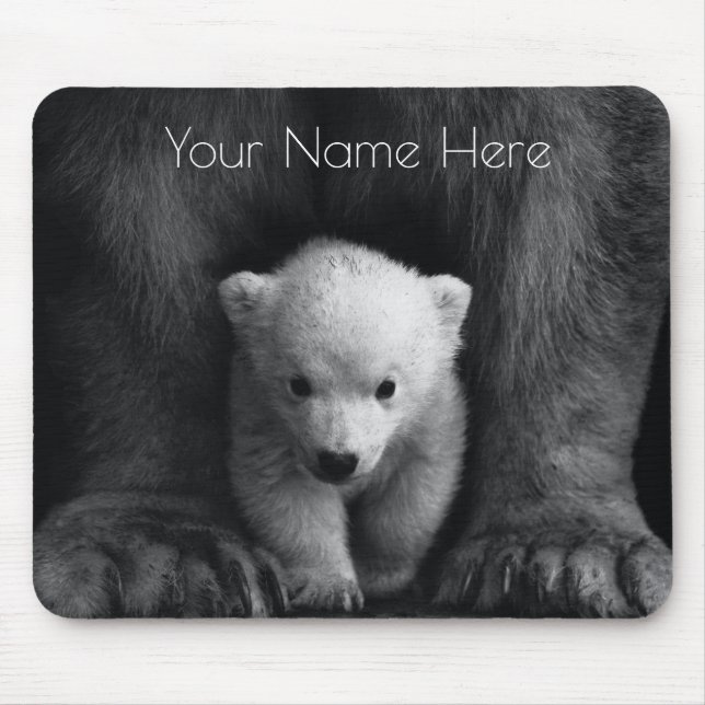 Cute Baby Bear Personalised Mouse Pad (Front)