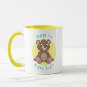 Cute Baby Bear, Personalize Name & Message Mug