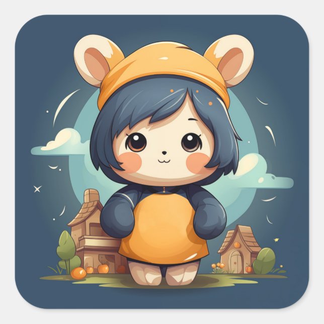Cute baby bear sticker (Front)