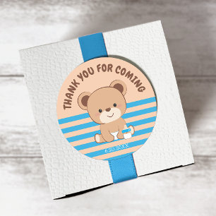 Cute Baby Bear Sticker (light brown background)