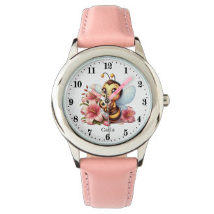 Cute baby bee add name girls watch