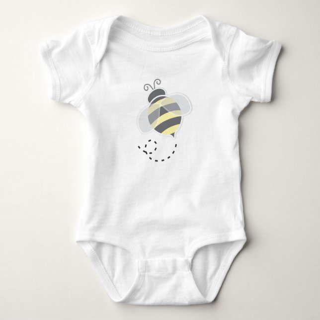 Cute Baby Bee Baby Bodysuit (Front)