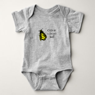 Cute Baby Bee Honeybee with Fun Text Bodysuit