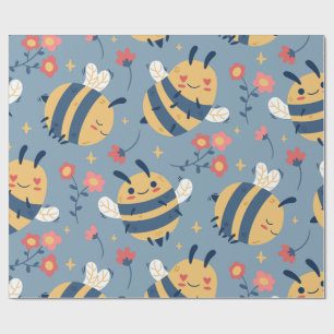 Cute Baby Bee Wrapping Paper