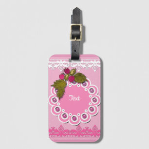 Cute, baby, berry luggage tag
