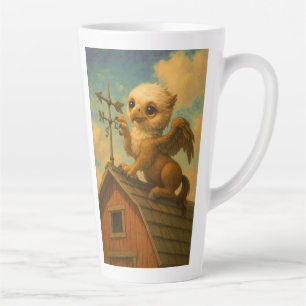 Cute baby big eye hippogriff funny fantasy art latte mug