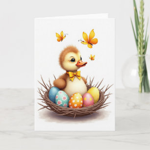 Cute Baby Bird Nest Egg Card