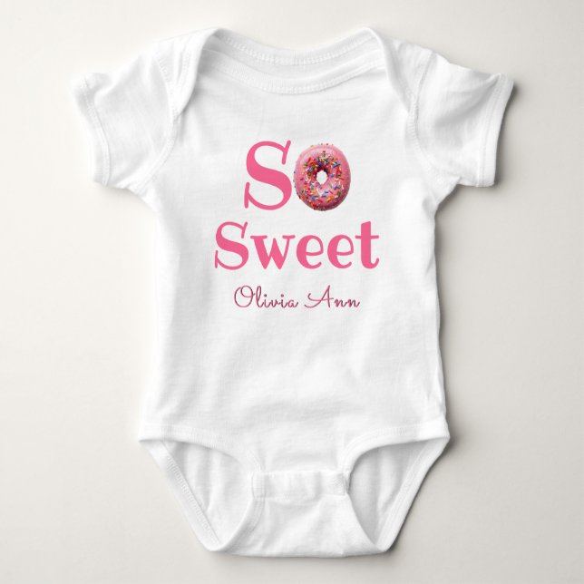 Cute Baby Birth Personalized Details Bodysuit (Front)
