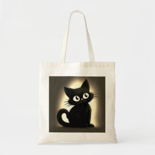 Cute Baby Black Cat Halloween Tote Bag