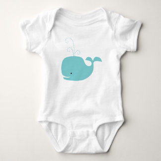 Cute Baby Blue Ocean Whale Bodysuit