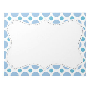 Cute Baby Blue Polka Dots Notepad
