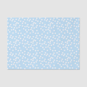 Cute Baby Blue & White Confetti / Polkadots Tissue Paper