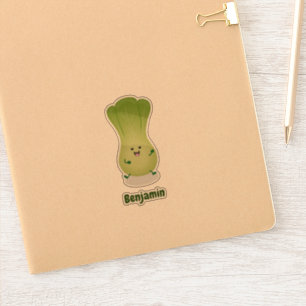 Cute baby bok choy cartoon illustration
