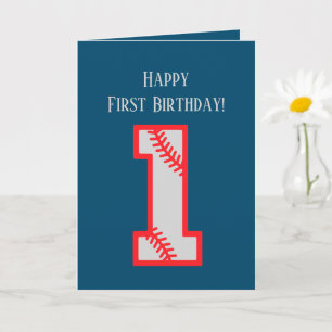 cute baby boy Baseball sports add sentiment first Card