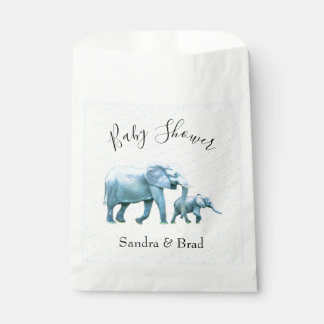 Cute Baby boy blue Elephants Baby Shower Favour Bag