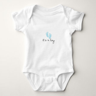 Cute Baby Boy Bodysuit with Footprints