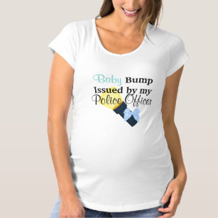 Cute Baby Boy Bump Issued By My Police Officer Maternity T-Shirt