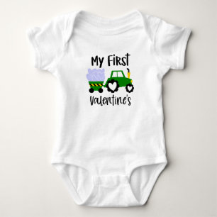 cute baby boy first Valentine's Day Bodysuit