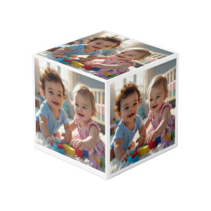 Cute Baby Boy & Girl Playing in a Sunlit Nursery Cube