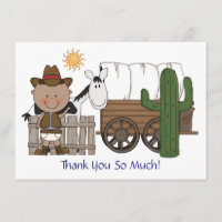 Cute Baby Boy Horse Pony Custom Western Thank You