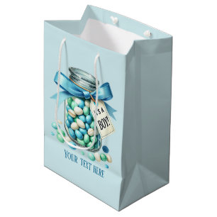 Cute baby boy shower party candy buffet medium gift bag