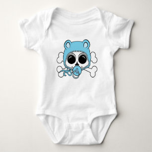 Cute Baby Boy Skull Baby Bodysuit