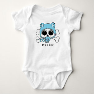 Cute Baby Boy Skull Bodysuit