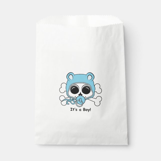 Cute Baby Boy Skull Favour Bag (Front)