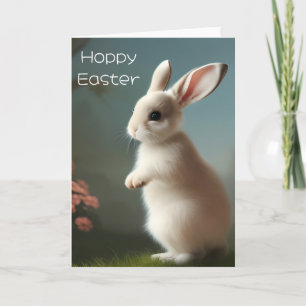 Cute Baby Bunny Portrait Easter Card