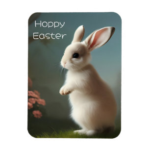 Cute Baby Bunny Portrait  Magnet