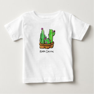 Cute baby Cactus cacti succulents pink flowering  Baby T-Shirt