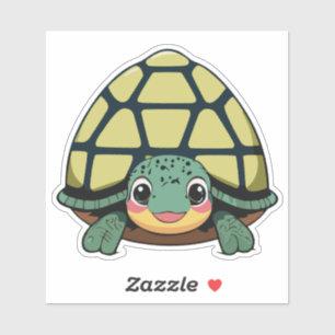 Cute Baby Cartoon Character Turtle